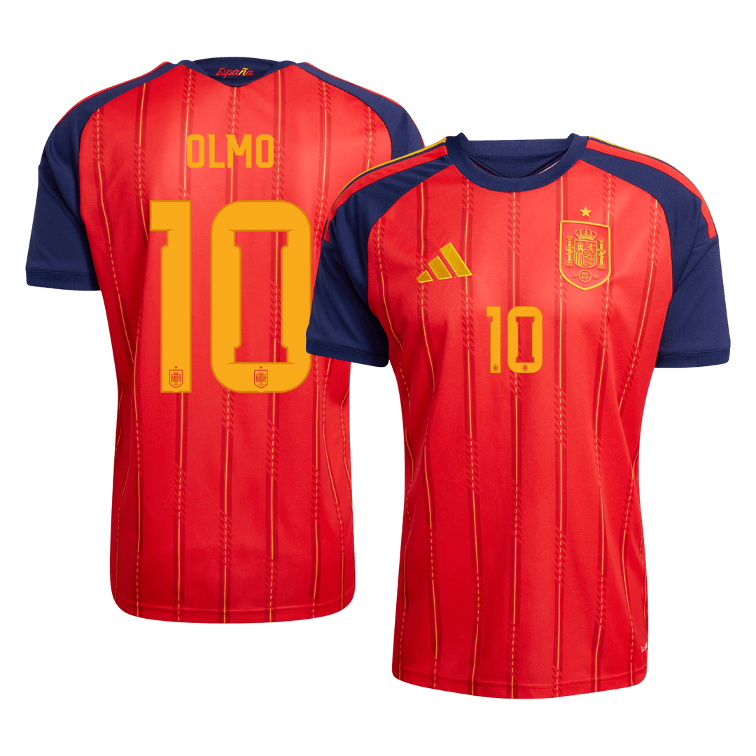 Maglia Replica Spagna Casa OLMO #10 Uomo Mondiali 2026