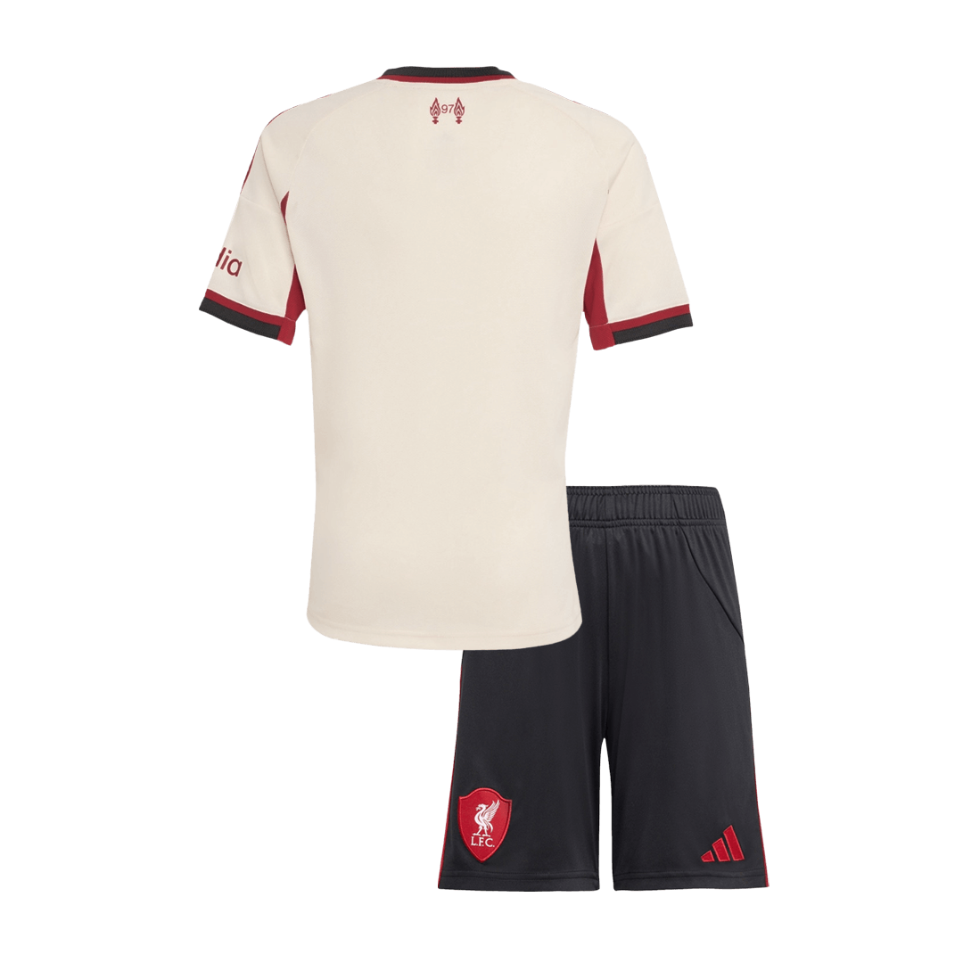 Base Kit Bambino Liverpool Trasferta 2025/26 - 2 Pezzi