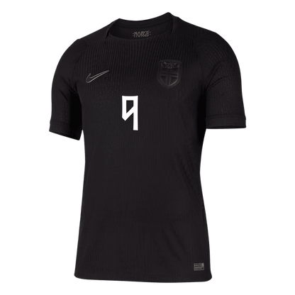 Maglia Gara Norvegia Trasferta BRAUT HAALAND #9 Uomo Mondiali 2026