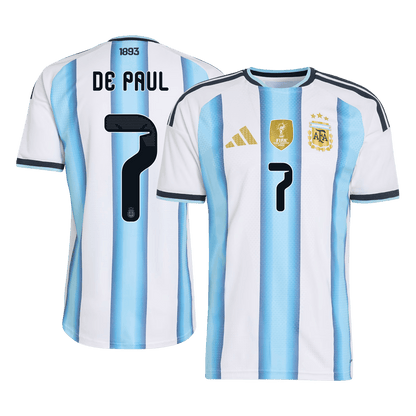 Maglia Gara Argentina Casa DE PAUL #7 Uomo Mondiali 2026