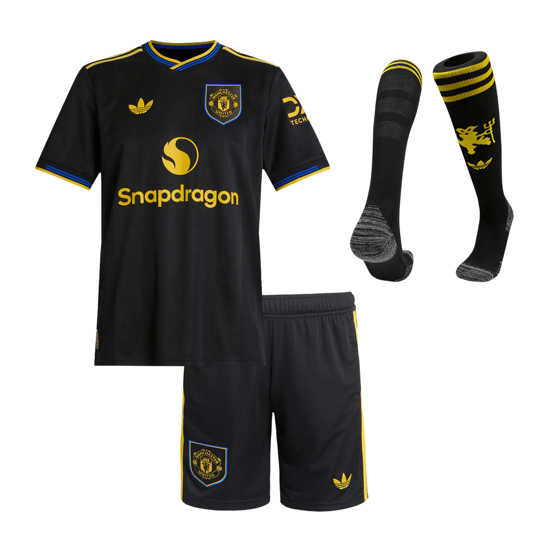 Completo Bambino Manchester United Terza 2025/26 - 3 Pezzi