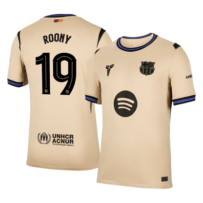 Maglia Replica Barcelona Trasferta ROONY #19 Uomo 2025/26 - UCL