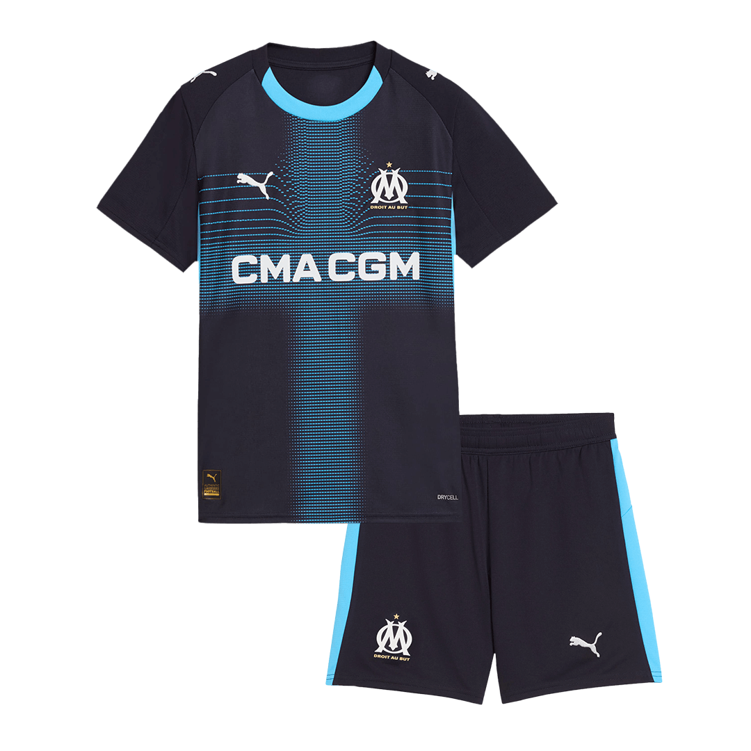 Base Kit Bambino Marseille Trasferta 2025/26 - 2 Pezzi