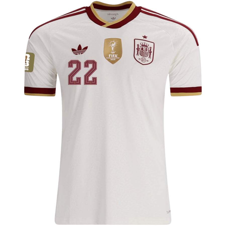 Maglia Gara Spagna Trasferta CUBARSÍ #22 Uomo Mondiali 2026 Champion Edition