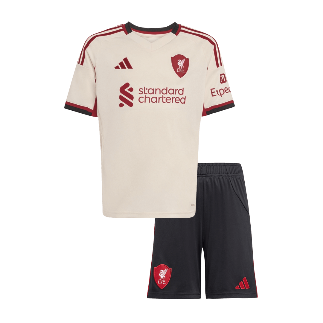 Base Kit Bambino Liverpool Trasferta 2025/26 - 2 Pezzi