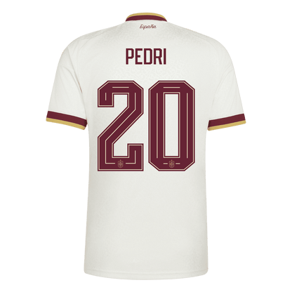 Maglia Replica Spagna Trasferta PEDRI #20 Uomo Mondiali 2026 Champion Edition