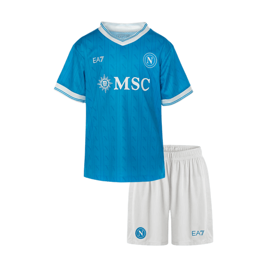 Base Kit Bambino Napoli Casa 2025/26 - 2 Pezzi