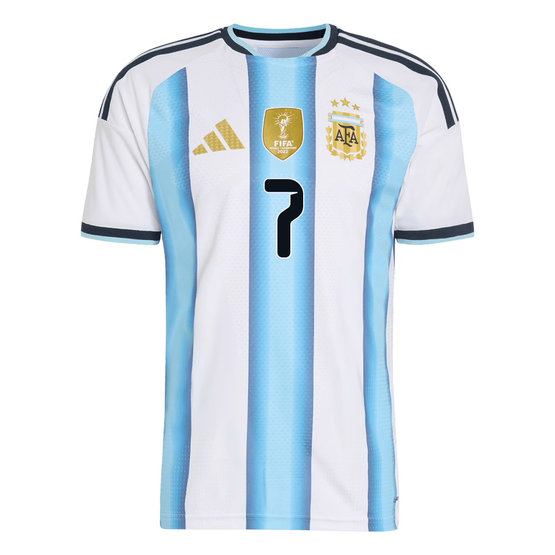 Maglia Gara Argentina Casa DE PAUL #7 Uomo Mondiali 2026