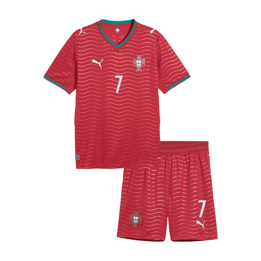 Base Kit Bambino Portogallo RONALDO #7 Casa Mondiali 2026 - 2 Pezzi